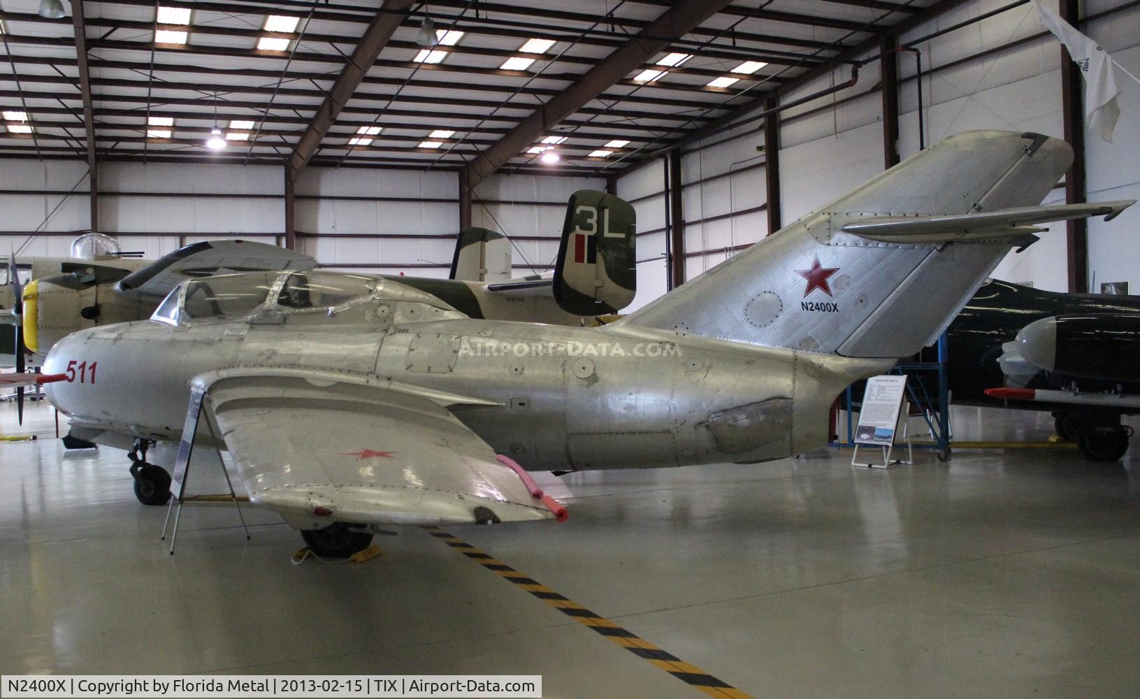 N2400X, 1953 PZL-Mielec SBLim-2 (MiG-15UTI) C/N 1A06027, Polish built Mig-15