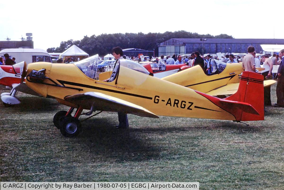 G-ARGZ, 1961 Rollason Druine D.31 Turbulent C/N PFA 562, Rollason D.31 Turbulent [PFA 562] Leicester~G 05/07/1980. Taken from a slide.