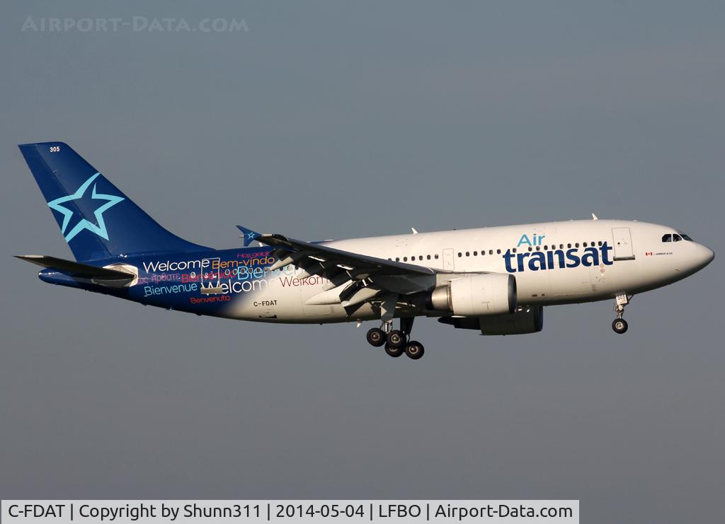C-FDAT, 1992 Airbus A310-308 C/N 658, Landing rwy 32L in new c/s