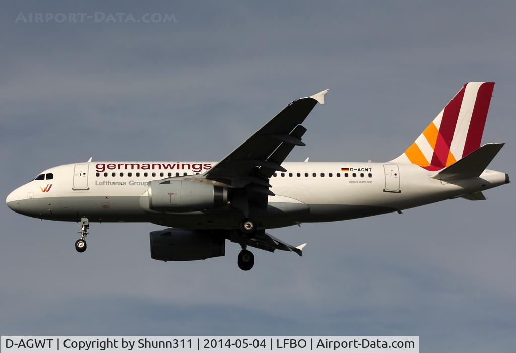 D-AGWT, 2012 Airbus A319-132 C/N 5043, Landing rwy 32L