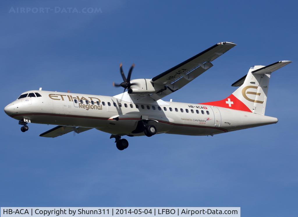 HB-ACA, 2001 ATR 72-500 C/N 660, Landing rwy 32L