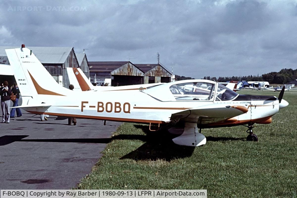 F-BOBQ, Wassmer WA-41 Baladou C/N 140, Wassmer WA.41 Baladou [140] Guyancourt~F 13/09/1980. Taken from a slide.