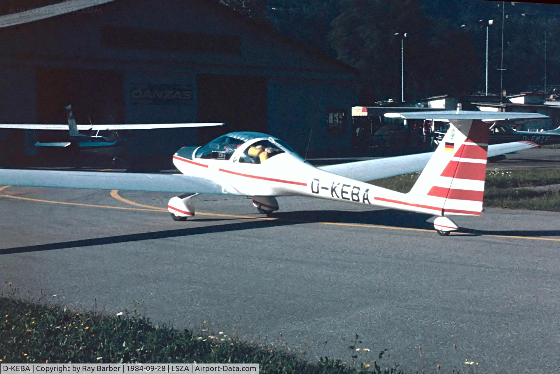 D-KEBA, 2000 Hoffmann H-36 Dimona C/N 3667, Hoffmann H.36 Dimona  [3667] Lugano~HB 27/09/1984