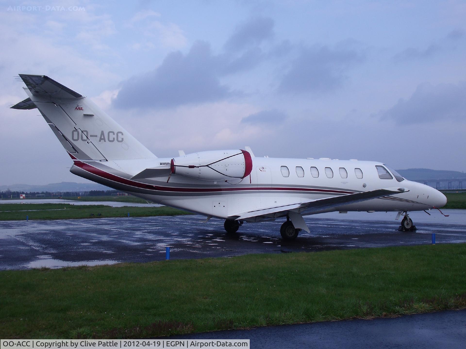 OO-ACC, 2008 Cessna 525A CitationJet CJ2+ C/N 525A-0431, Overnight stop at Dundee Riverside EGPN