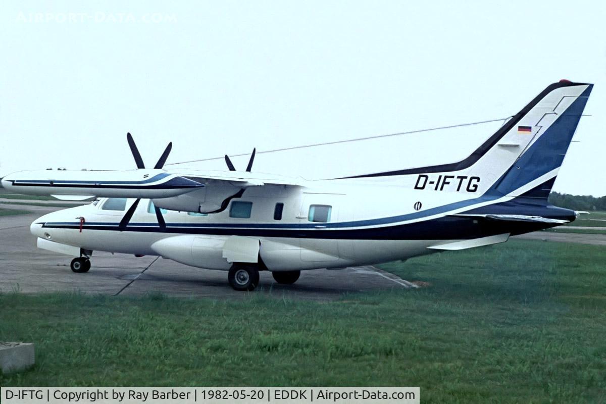D-IFTG, 1980 Mitsubishi MU-2B-60 Marquise C/N 779SA, Mitsubishi MU-2B-60 Marquise [7795A] Cologne-Koln Bonn~D 20/05/1982. Taken from a slide.