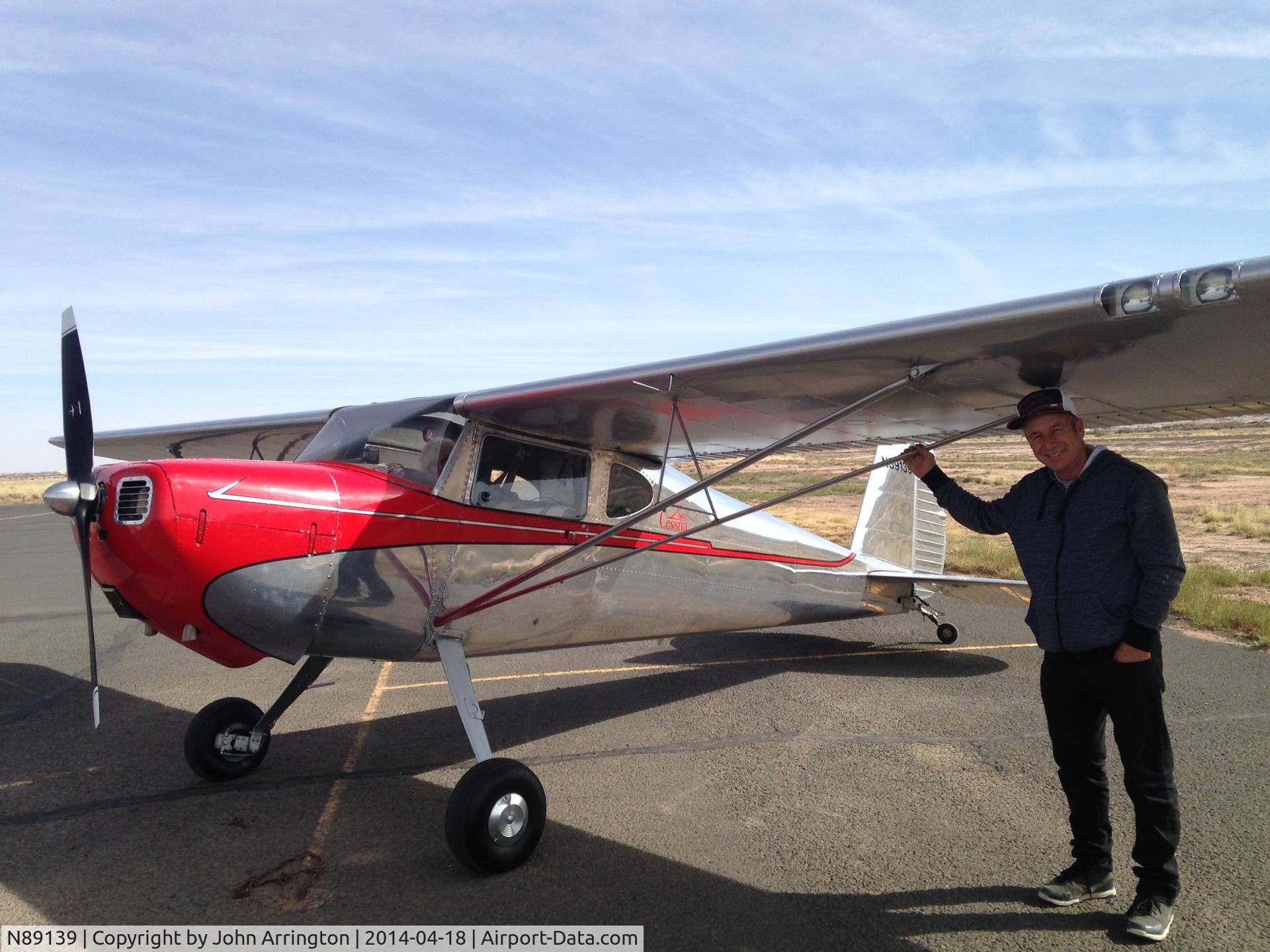 N89139, 1946 Cessna 140 C/N 8147, Photo taken 4-18-2014 at Chinle, Arizona on the Navajo Reservation by John Arrington.