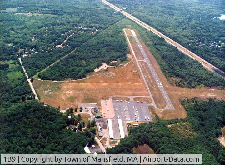 Mansfield Municipal Airport (1B9) - Aerial View