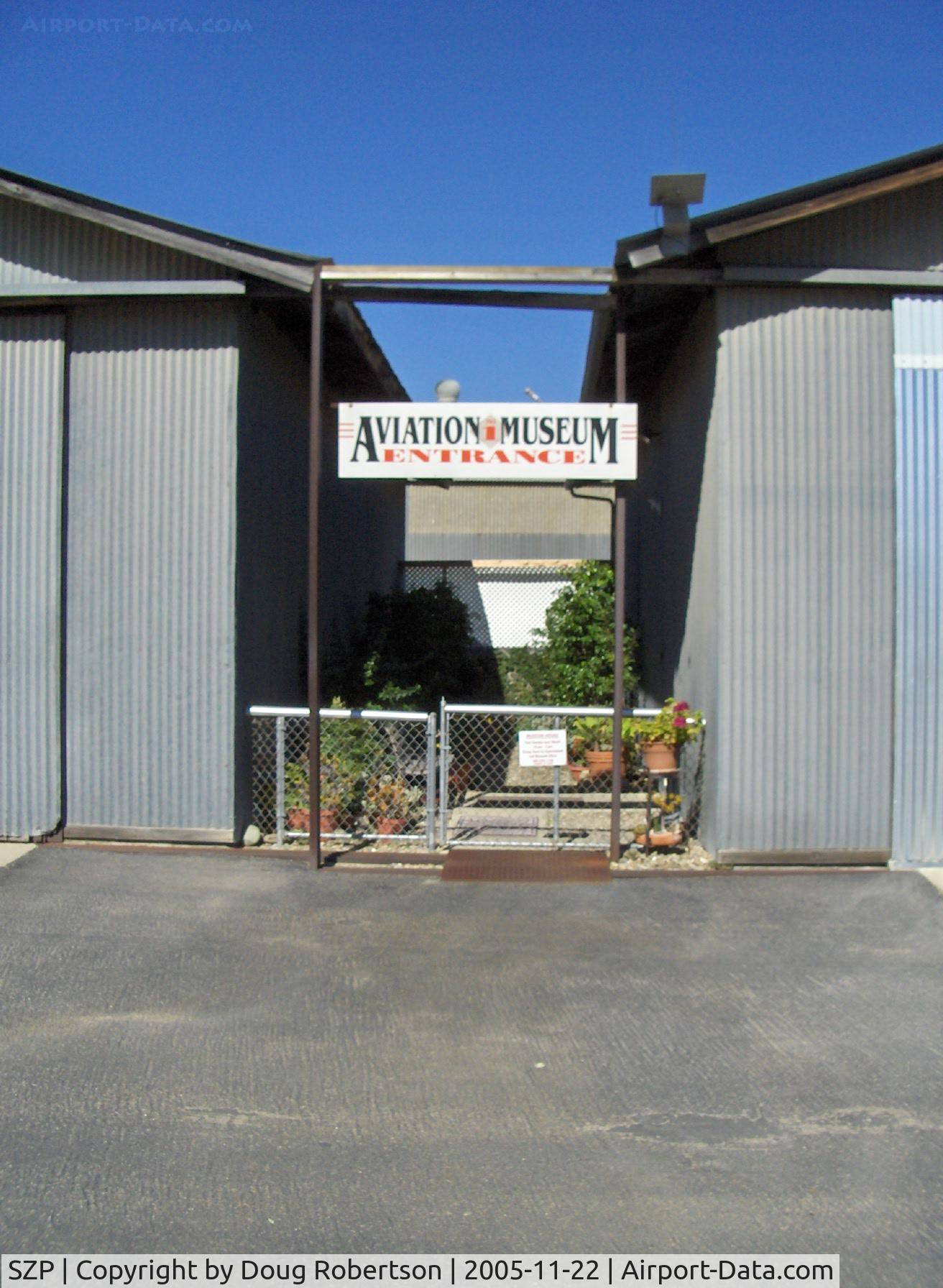 Santa Paula Airport (SZP) - Aviation Museum of Santa Paula, Hangar 1 entry, Airport 1927-1930 Era