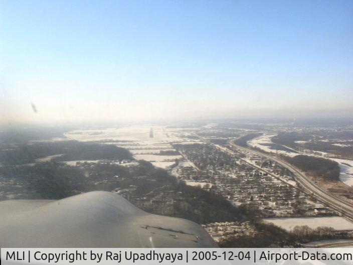 Quad City International Airport (MLI) - Moline from the East - Runway 28