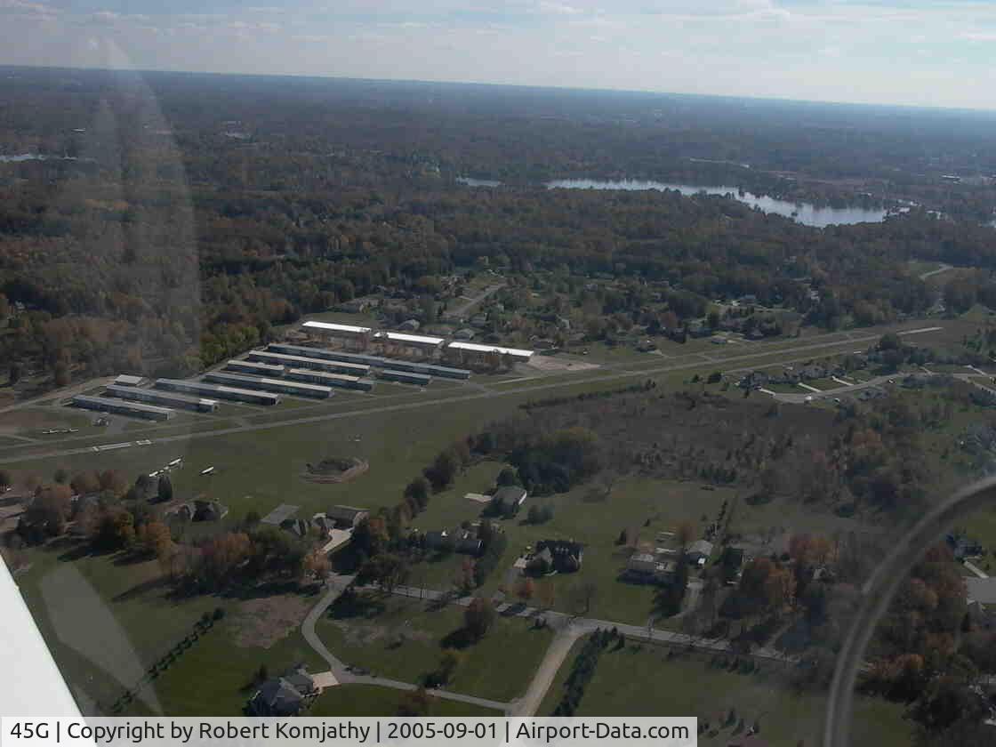 Brighton Airport (45G) - Aerial view of K45G in Downwind Rnwy 04
