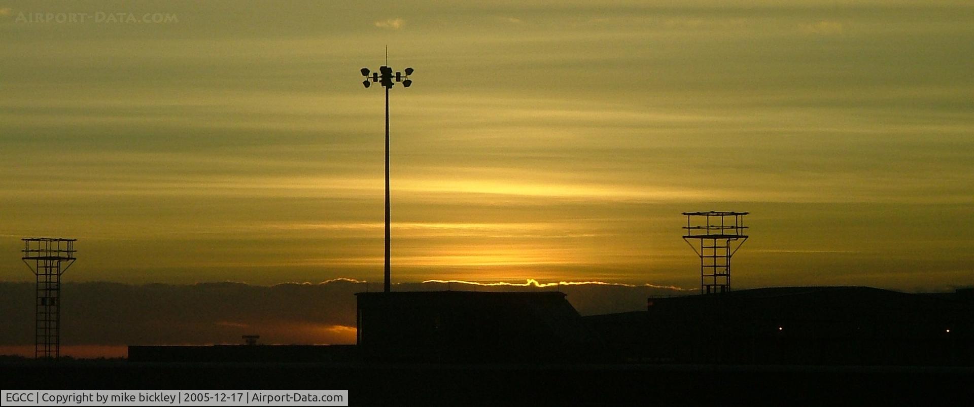 Manchester Airport, Manchester, England United Kingdom (EGCC) - MANCHESTER UK DECEMBER SUNSET