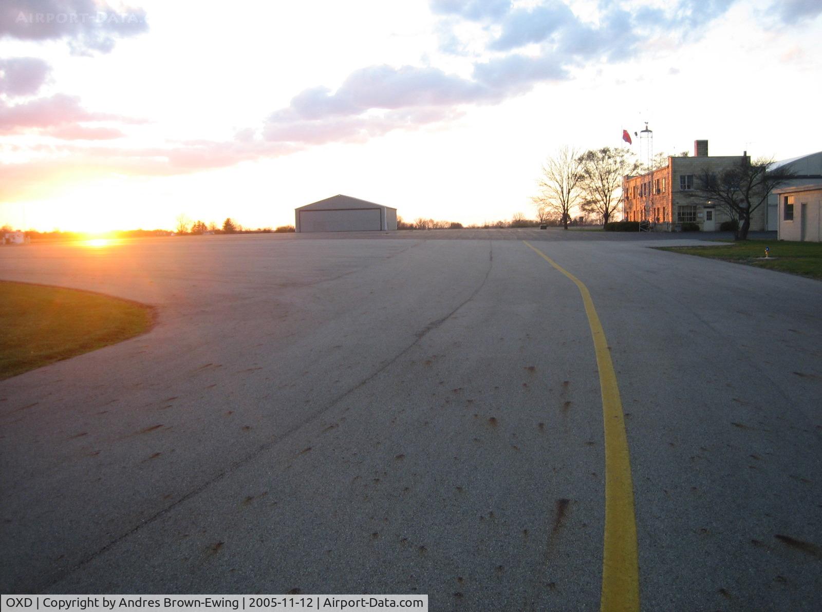 Miami University Airport (OXD) - Ramp view at sunset