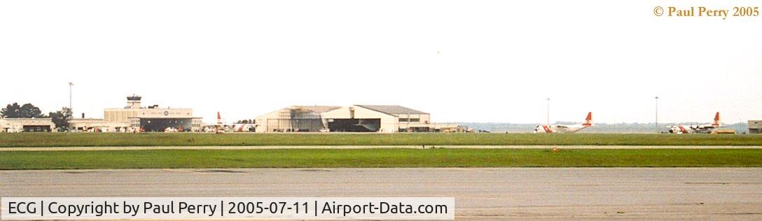Elizabeth City Cg Air Station/rgnl Airport (ECG) - Looking to the Coast Guard facilities from the civilian ramp