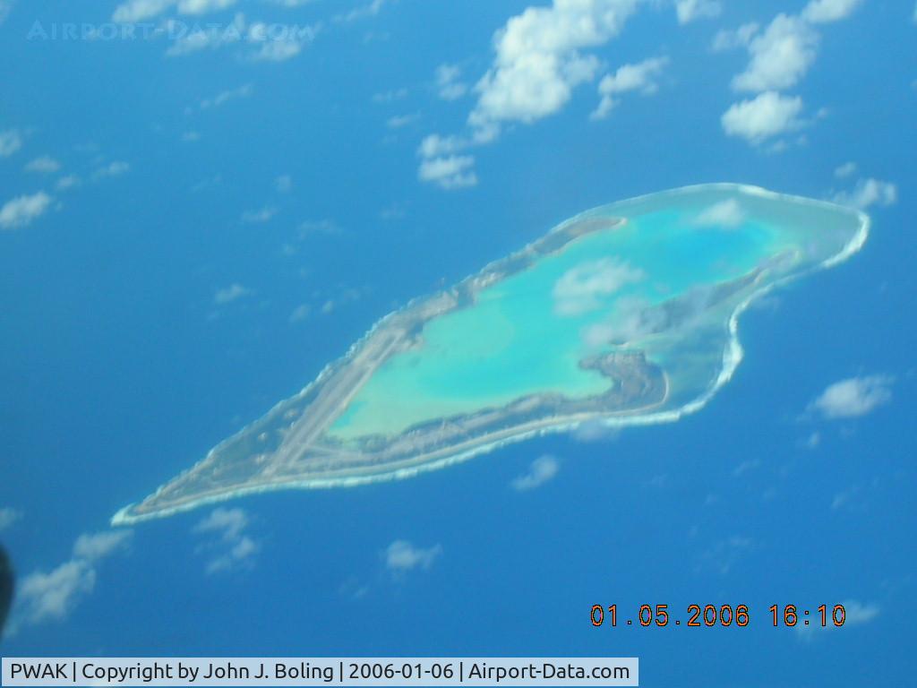 PWAK Airport - Wake Island AFLD. Taken from B757 @ FL360.