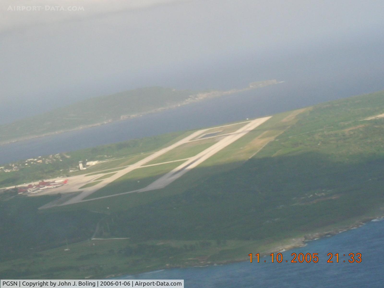 Saipan International Airport (Francisco C. Ada), Saipan Island Northern Mariana Islands (PGSN) - Saipan Intl Airport, Rt base to Rwy 07