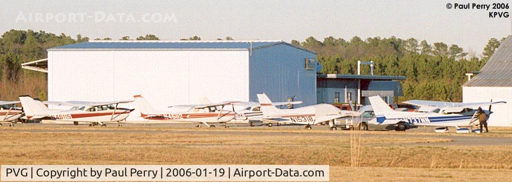 Hampton Roads Executive Airport (PVG) - Looking at the admin/terminal from the end of RWY 2