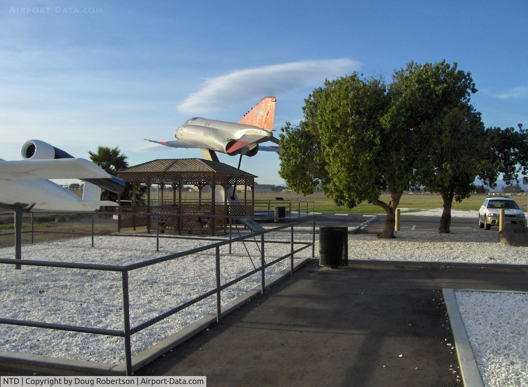 Point Mugu Nas (naval Base Ventura Co) Airport (NTD) - Missile Park, LOON left foreground, mounted QF-4S PHANTOM II BuNo. 157259, past Gazebo picnic seating