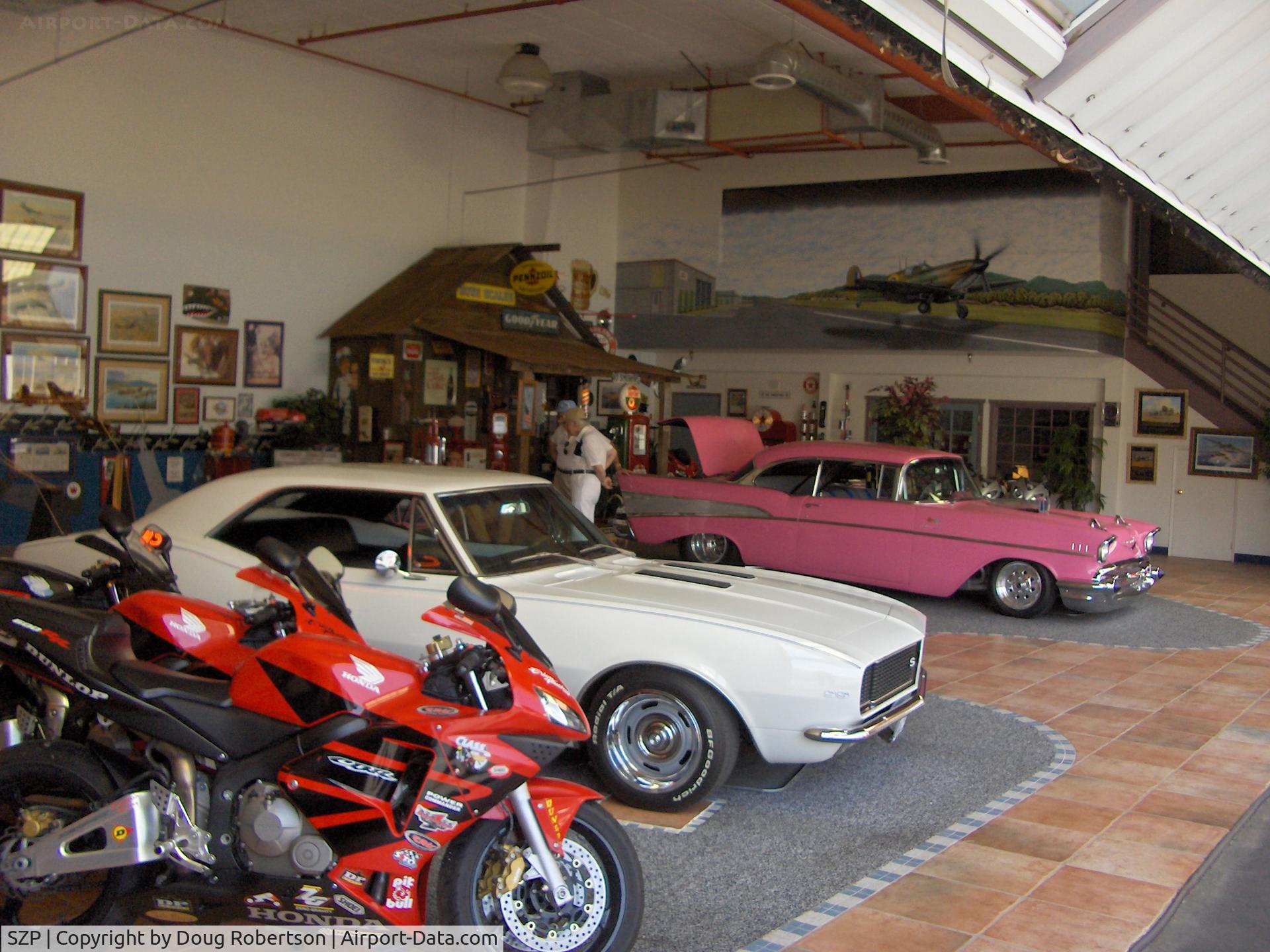 Santa Paula Airport (SZP) - Aviation Museum of Santa Paula, Hangar 8, Pridmore's Corner (two hangars)
