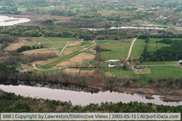 Merrymeeting Field Airport (08B) - Approaching RW32, Merrymeeting, Bowdoinham, ME