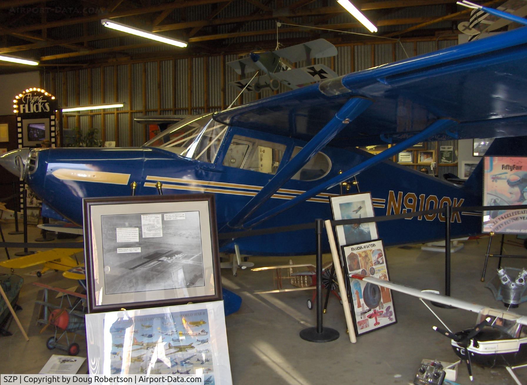Santa Paula Airport (SZP) - Aviation Museum of Santa Paula, Hangar 1, Theme-Santa Paula Airport 1927-1930, (See N9100K for more photos of, data on this 1947 Stinson aircraft)