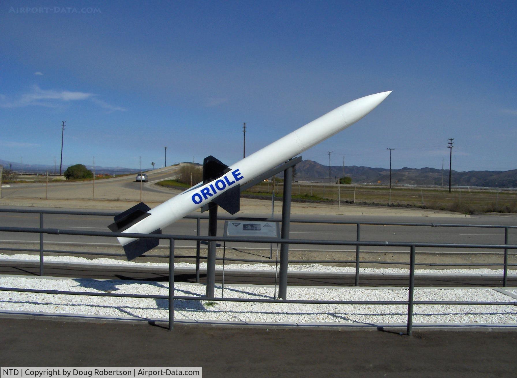 Point Mugu Nas (naval Base Ventura Co) Airport (NTD) - Missile Park-RV-N-16/AAM-N-4 ORIOLE, air to air, 1947-1948 Era, 1950 research at Pt. Mugu, long range (for then) 25 miles