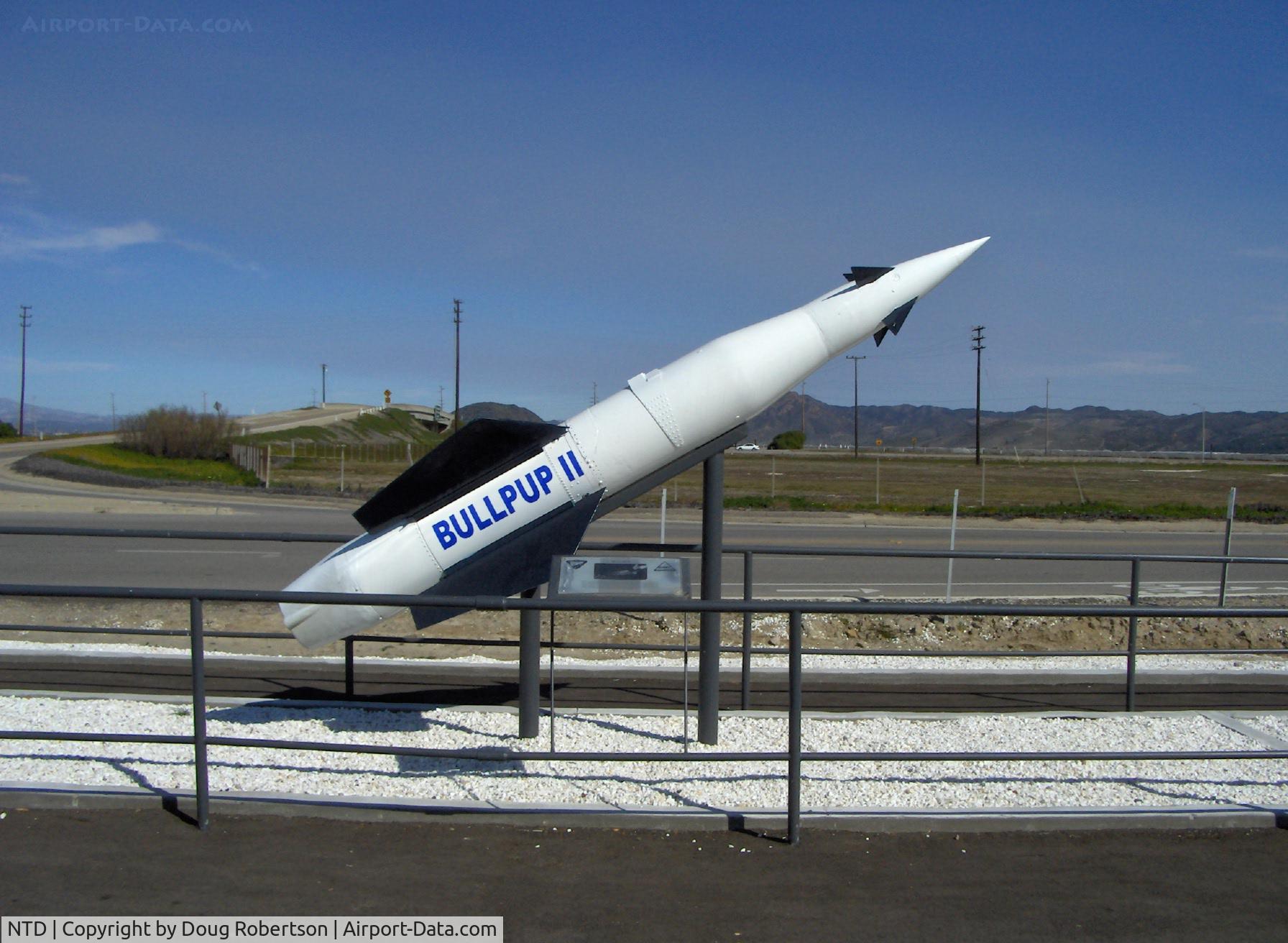 Point Mugu Nas (naval Base Ventura Co) Airport (NTD) - Missile Park-ASM-N-7/AGM-12 BULLPUP II, supersonic air to surface, range 3 miles, Pilot radio-link guidance, 2X the BULLPUP I warhead, TechEval 1956-1958