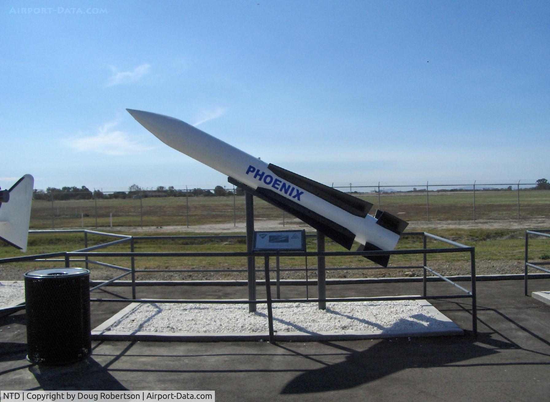 Point Mugu Nas (naval Base Ventura Co) Airport (NTD) - Missile Park-AIM-54 PHOENIX, long range >120 miles, supersonic air to air over the horizon launch & leave, 1,000 lbs., for USN F-14A TOMCAT only, capable of 6 AIM-54 carry. 1st firing 1966 (pre-F-14)