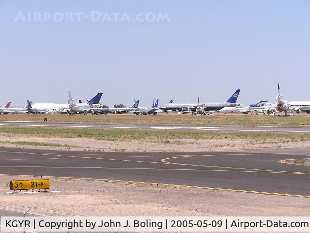 Phoenix Goodyear Airport (GYR) - Airliners in storage at Goodyear Airport (Phoenix)