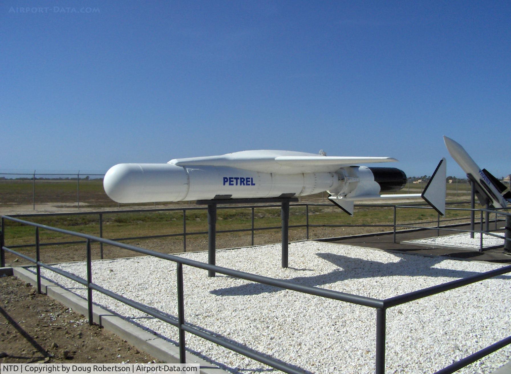 Point Mugu Nas (naval Base Ventura Co) Airport (NTD) - Missile Park-AUM-N-2/AQM-41 PETREL, obsolete-WWII Mk41 torpedo with wings, 22' length, 12' wingspan. Launched from PB4Y-2 PRIVATEER & other USN aircraft
