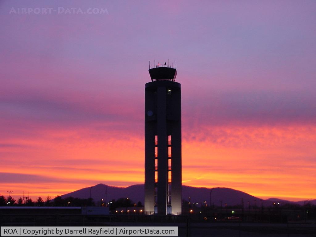 Roanoke Rgnl/woodrum Field Airport (ROA) - Sunrise behind the ROA tower