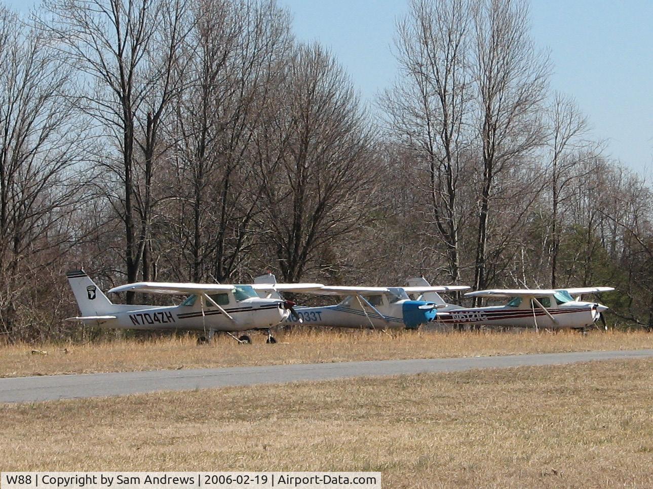 Air Harbor Airport (W88) - Flight line on North side of 27.