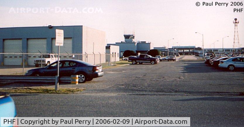 Newport News/williamsburg International Airport (PHF) - The General Aviation side of operations, and the older NIFR beacon visible to the right