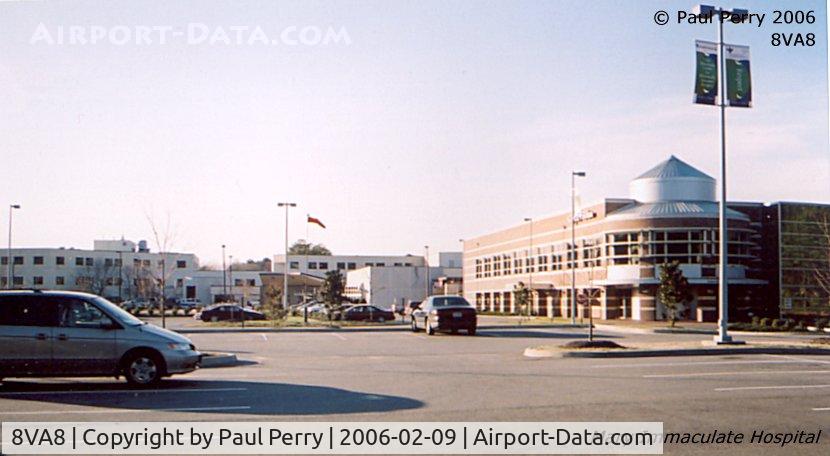 Mary Immaculate Hospital Heliport (8VA8) - You can tell where the 'helipad' is only by the windsock.