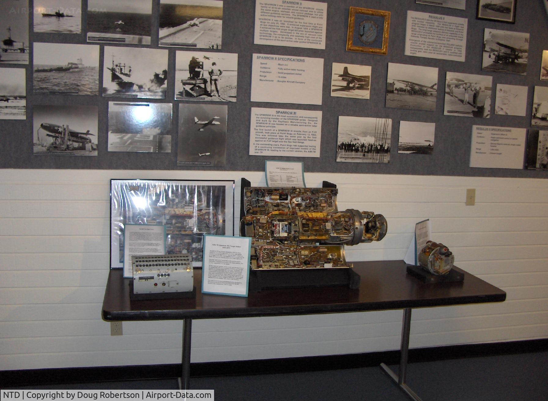 Point Mugu Nas (naval Base Ventura Co) Airport (NTD) - AIM-7E SPARROW III air to air missile sectioned display-with miniature vacuum tubes! 1955-1973