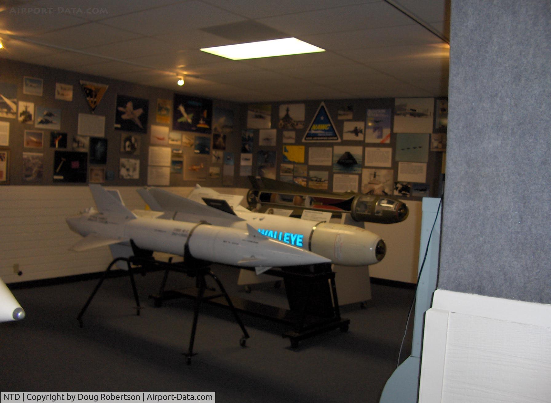 Point Mugu Nas (naval Base Ventura Co) Airport (NTD) - BULLPUP missile 'smart' bomb in foreground, AGM-62 WALLEYE missile, MAVERICK behind