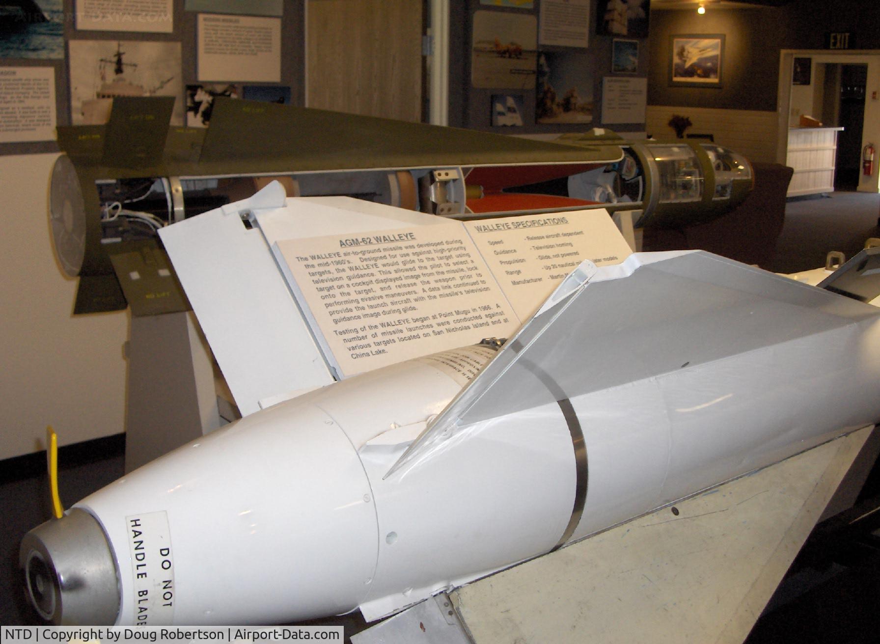 Point Mugu Nas (naval Base Ventura Co) Airport (NTD) - AGM-62 WALLEYE missile, MAVERICK behind