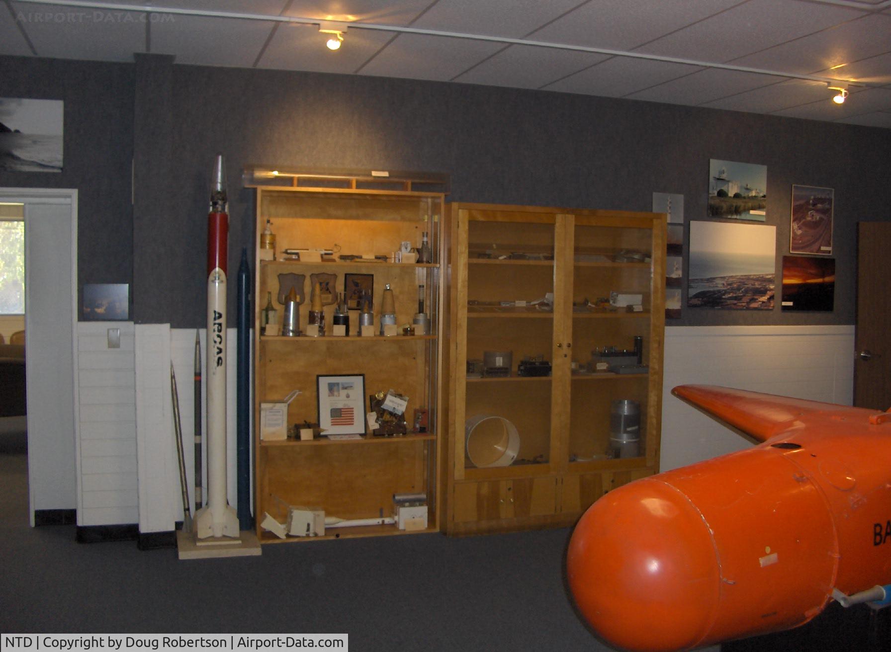 Point Mugu Nas (naval Base Ventura Co) Airport (NTD) - ARCAS (Atlantic Research Corp. Atmospheric Sounder) Rocket and Radiosondes display. Launched vertically (with FAA airspace coordination). Weather data transmitted to Point Mugu's Meteorology Dept. Over 400 launches. (Orange/Red object is BAT)