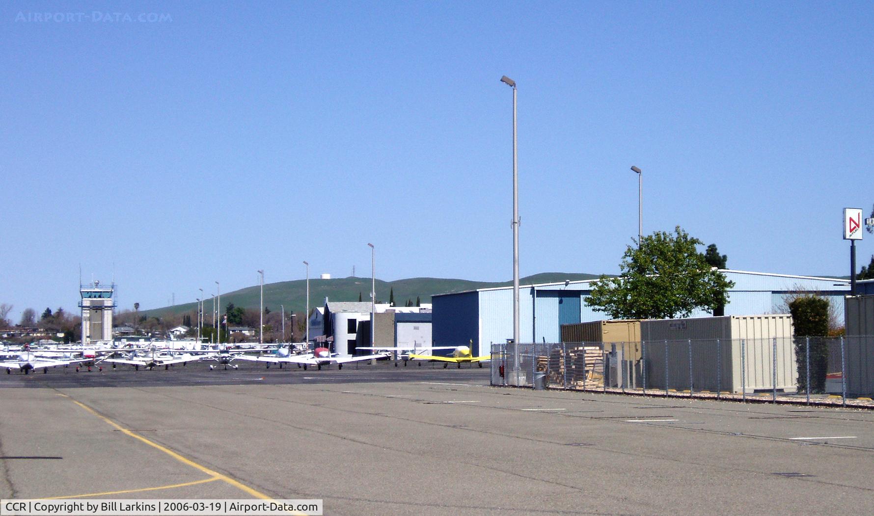 Buchanan Field Airport (CCR) - East hangar and ramp area and Tower.