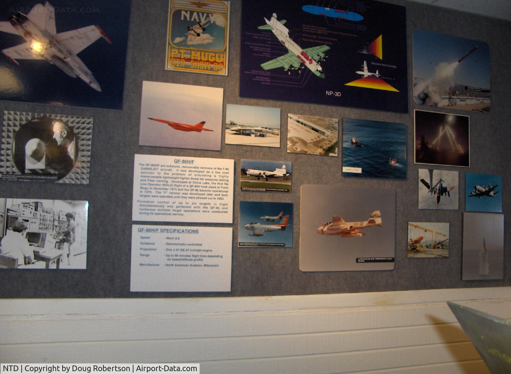 Point Mugu Nas (naval Base Ventura Co) Airport (NTD) - QF-86H/F target aircraft & NP-3D ORION target tracker, over-the-horizon RADAR in extended dorsal fin