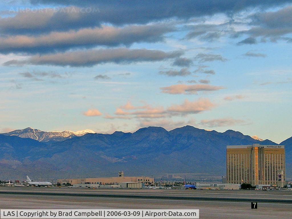 Harry Reid International Airport (LAS) - McCarran - Looking West towards Mt. Charleston from Sunset Ave.