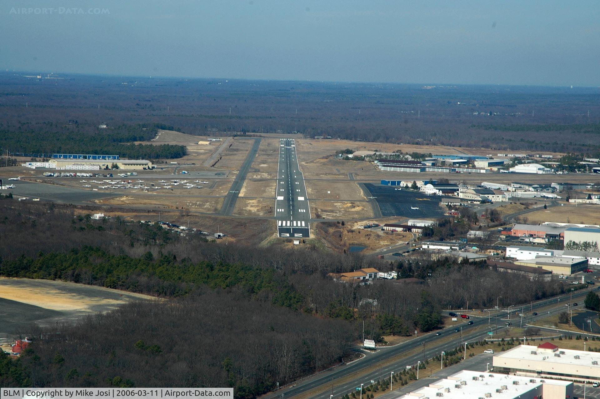 Monmouth Executive Airport (BLM) - On Final, Runway 32