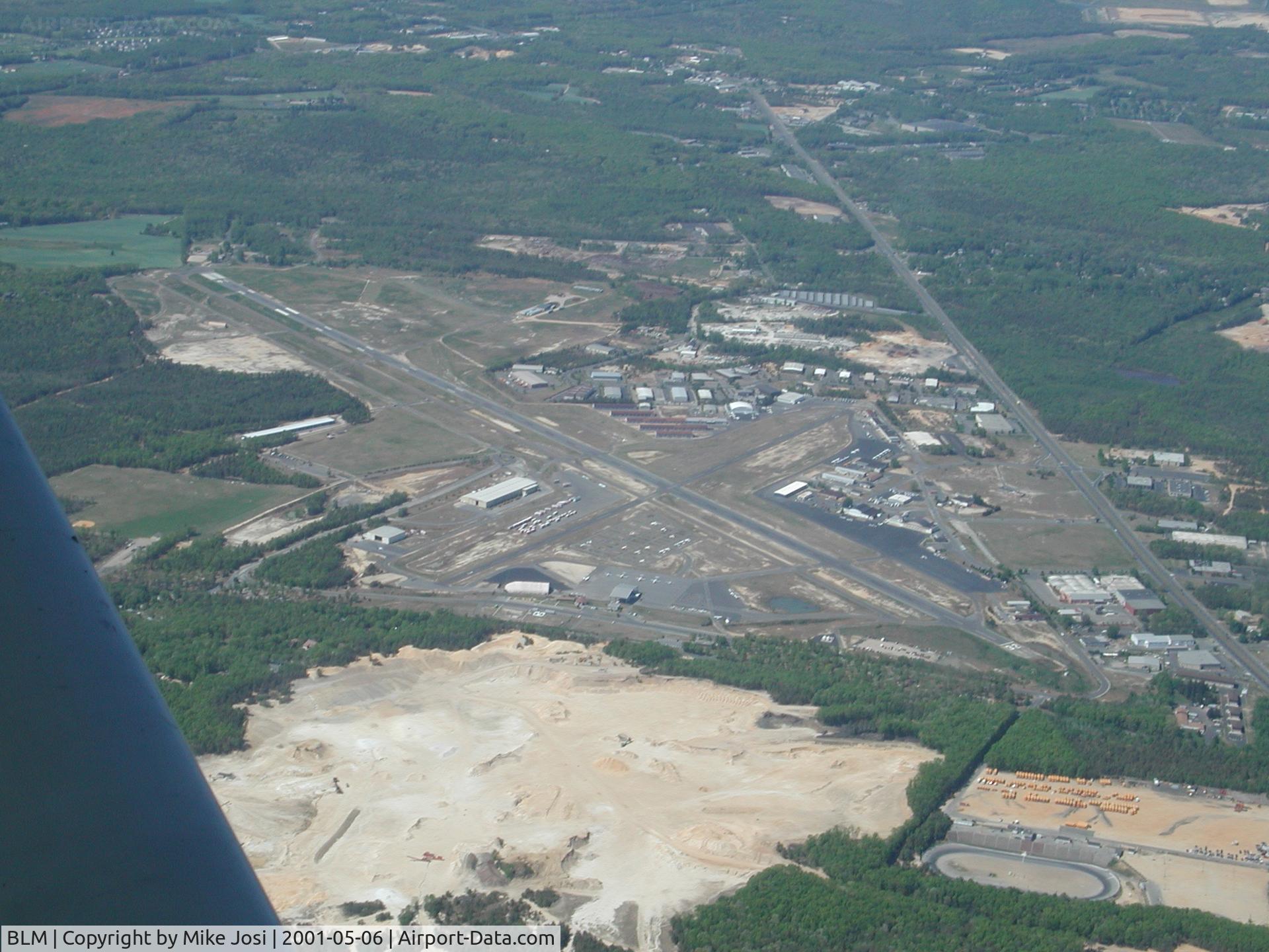 Monmouth Executive Airport (BLM) - above the field, 3000 ft