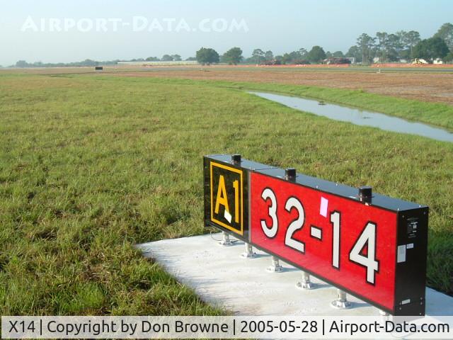 La Belle Municipal Airport (X14) - New signage for runway 32-14 LaBelle Airport, Fl. - completion of airport expansion
