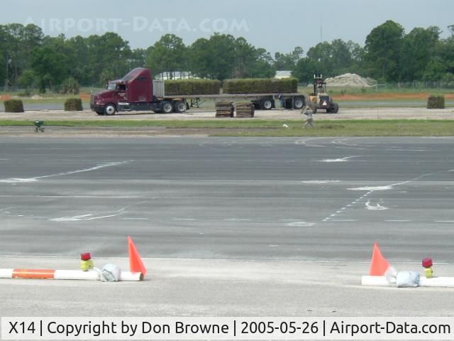 La Belle Municipal Airport (X14) - X14 Construction - sod laying and ramp repainting - LaBelle Airport, Fl.