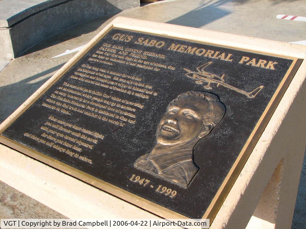 North Las Vegas Airport (VGT) - Memorial Plaque at viewing area