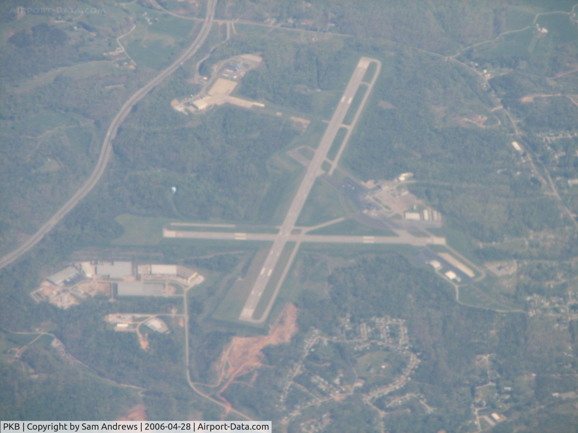Mid-ohio Valley Regional Airport (PKB) - Mid-Ohio Regional from about 37000 ft