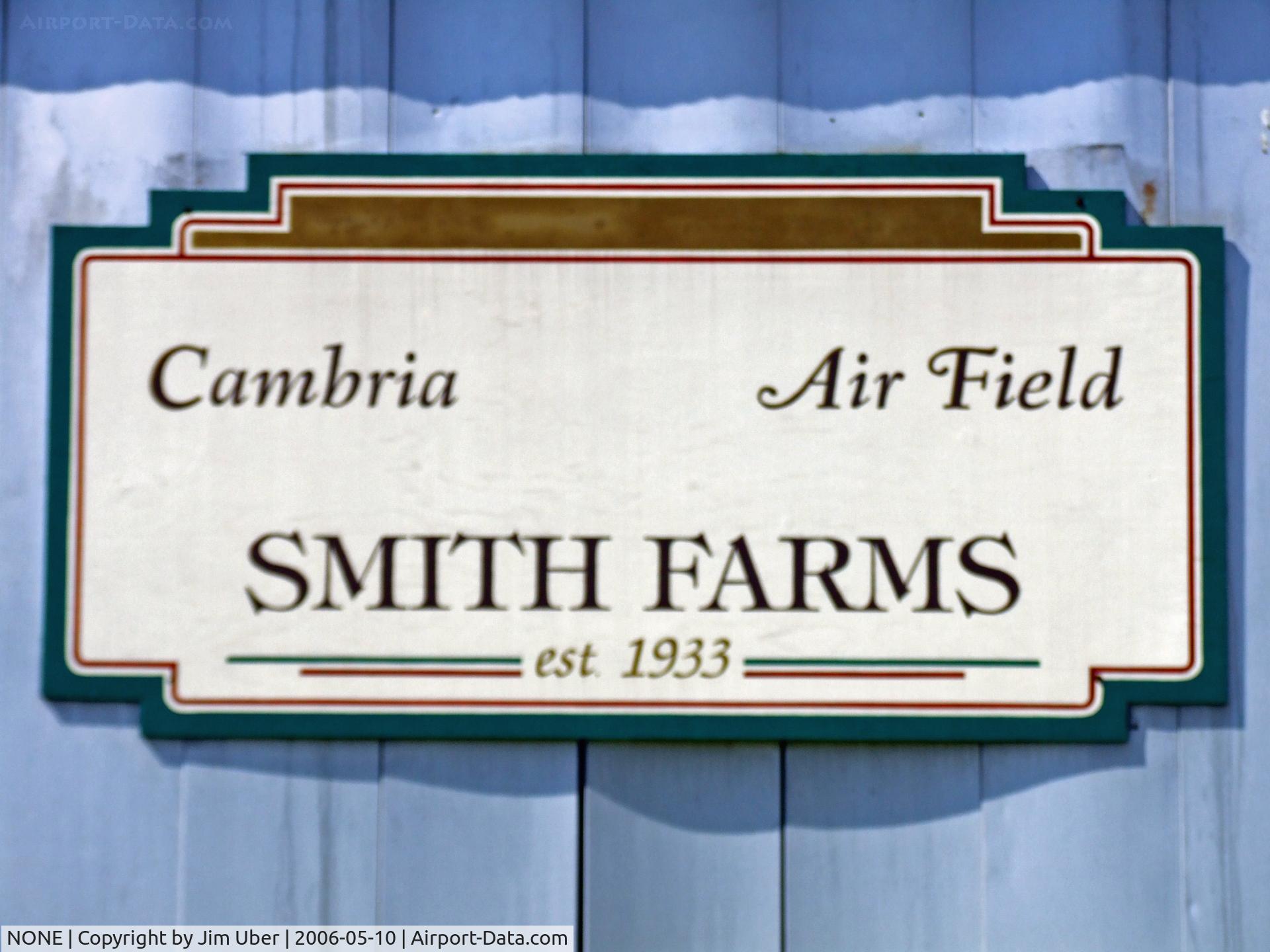 NONE Airport - Sign on Bill Smith's hangar