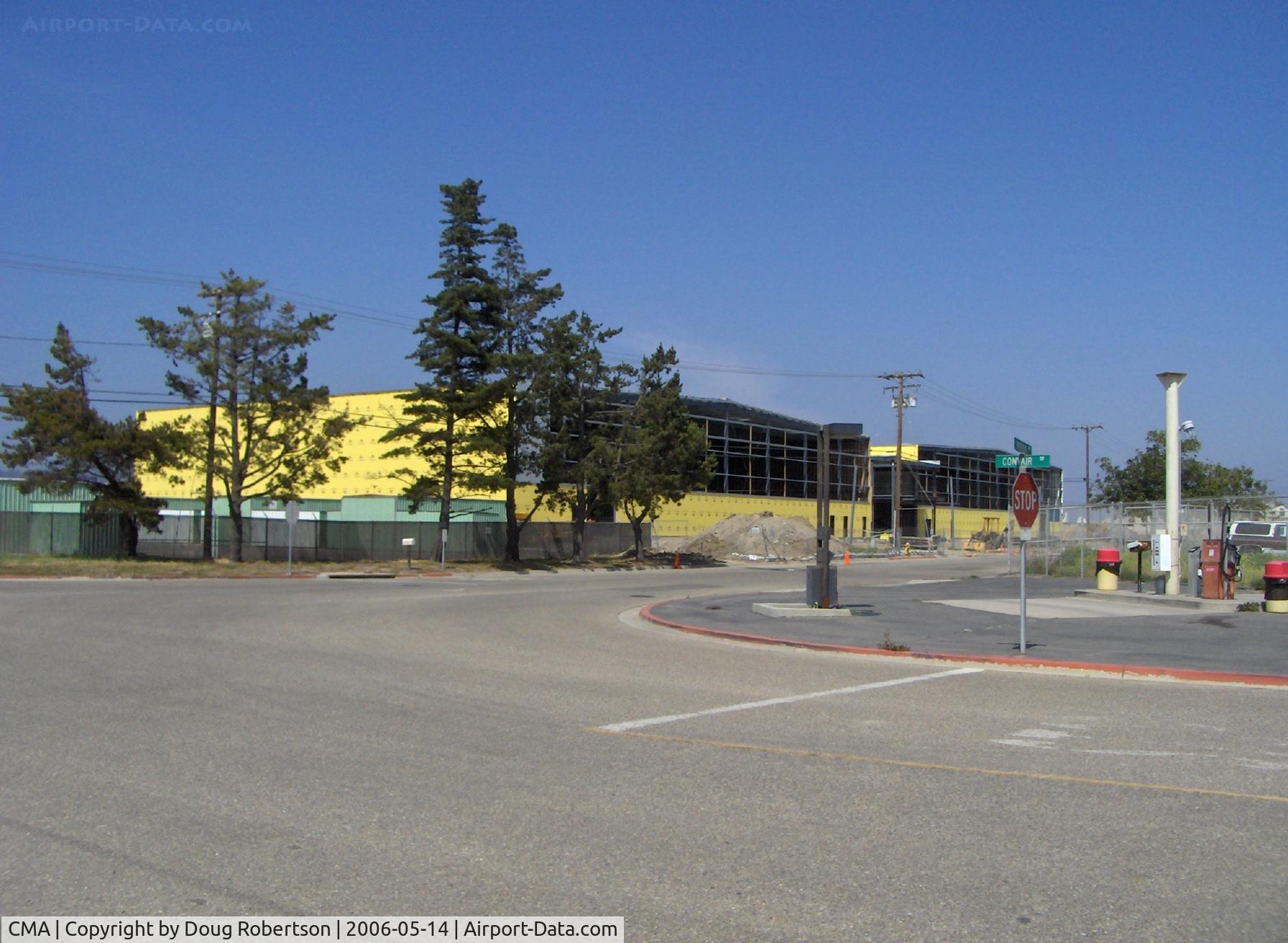 Camarillo Airport (CMA) - Two large new corporate aircraft maintenance hangars and FBO office under construction