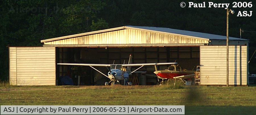 Tri-county Airport (ASJ) - Personal hangar at Tri-County, here at the end of a flying day