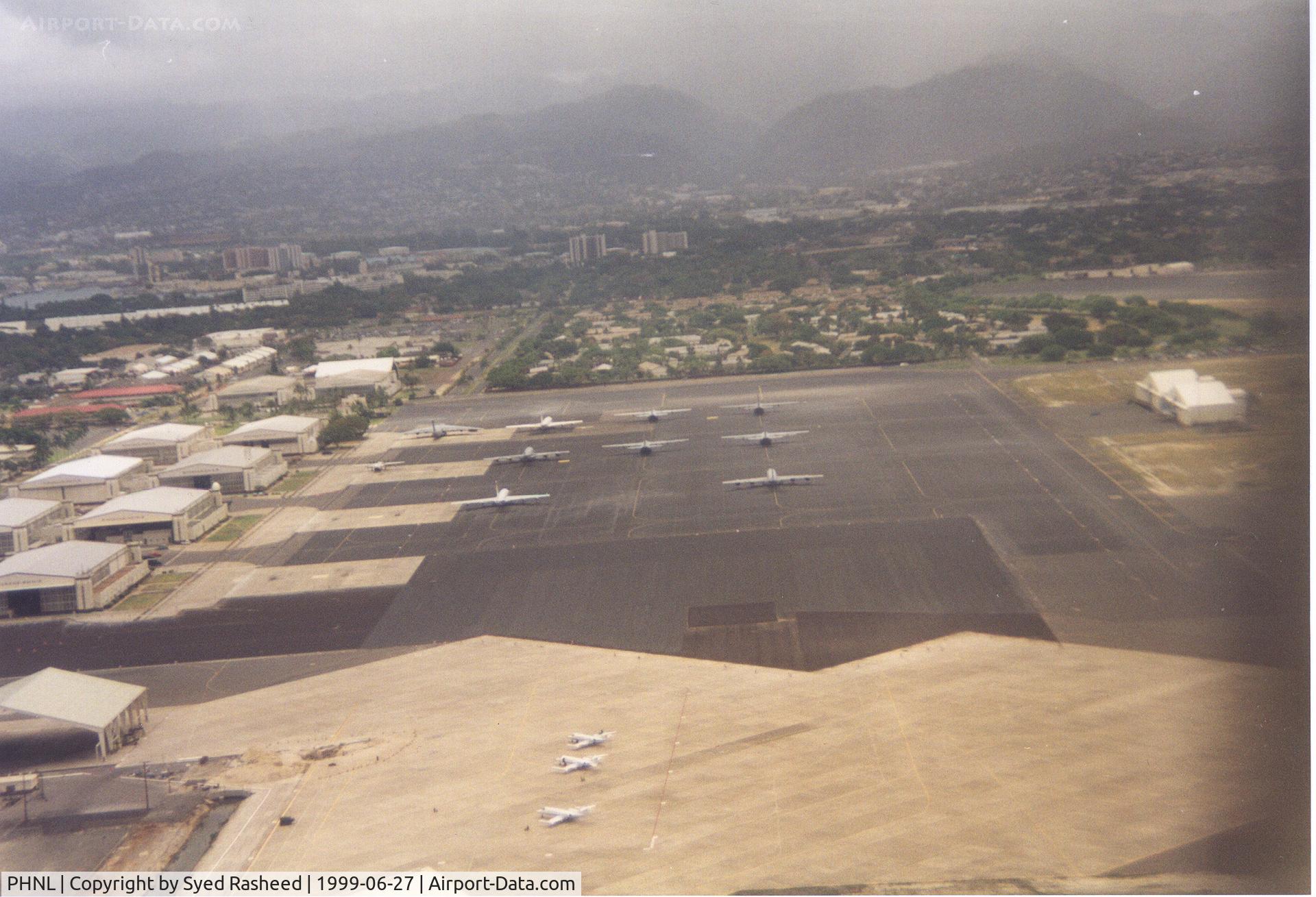 Honolulu International Airport, Honolulu, Hawaii United States (PHNL) - Hickam AFB - taken from N25AZ prior to Landing